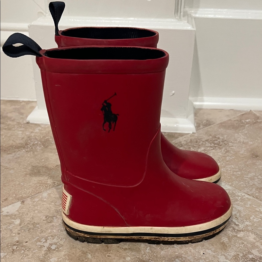 Polo by Ralph Lauren Red Kids Rain Boots